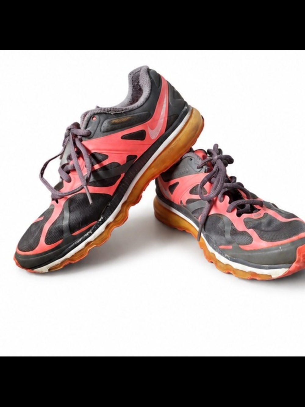 Nike AirMax Women's Coral and Gray Athletic Running Shoes